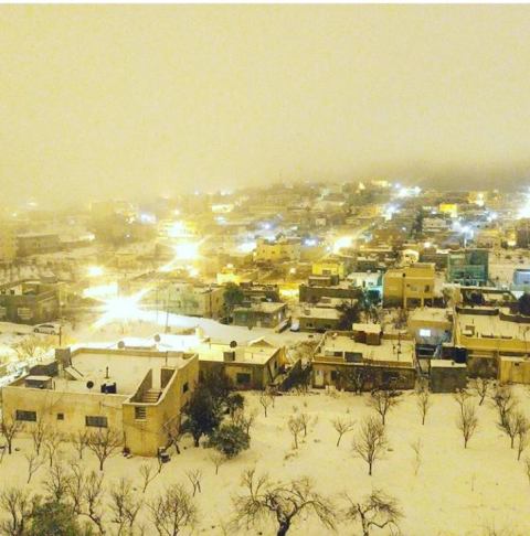 بدء تساقط الثلوج في عجلون
