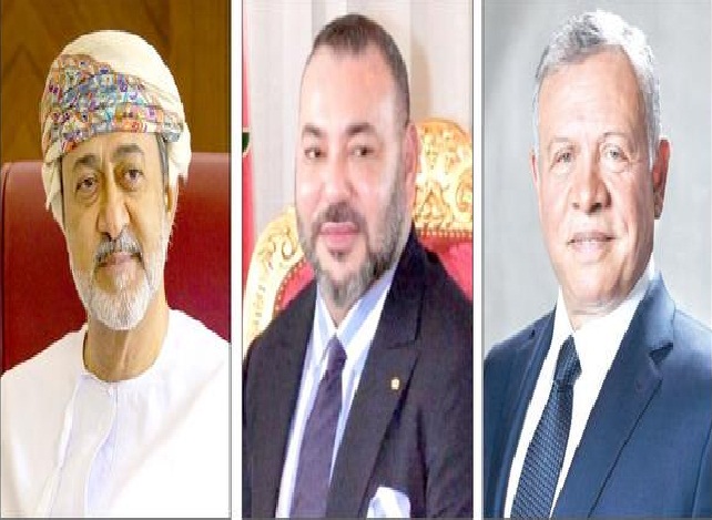 الـمـلـك يـهـنـــئ العاهل المغربي وسلــطـان عُمــان بعيدي بلديهما الــــوطـنـيـيـــــن