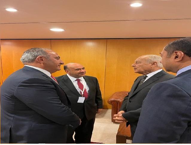 الشواربة يلتقي أمين عام جامعة الدول العربية