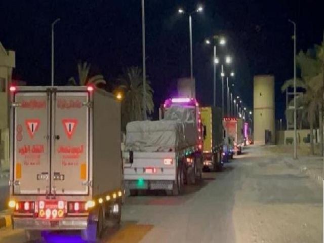 الهلال الأحمر المصري: تحرك شاحنات تحمل مساعدات لغزة باتجاه معبر رفح