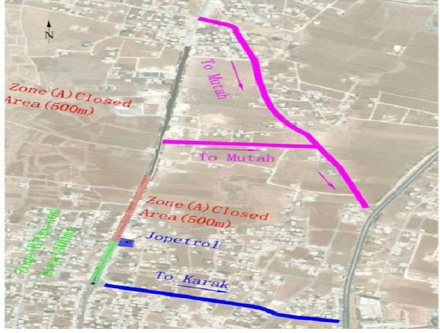 الأشغال: اغلاق جزء من الطريق الملوكي في الكرك لإعادة تأهيله