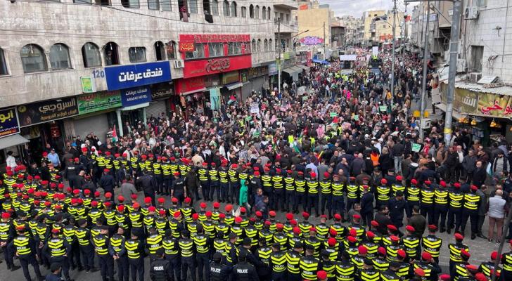 مسيرات حاشدة في الأردن دعما لغزة