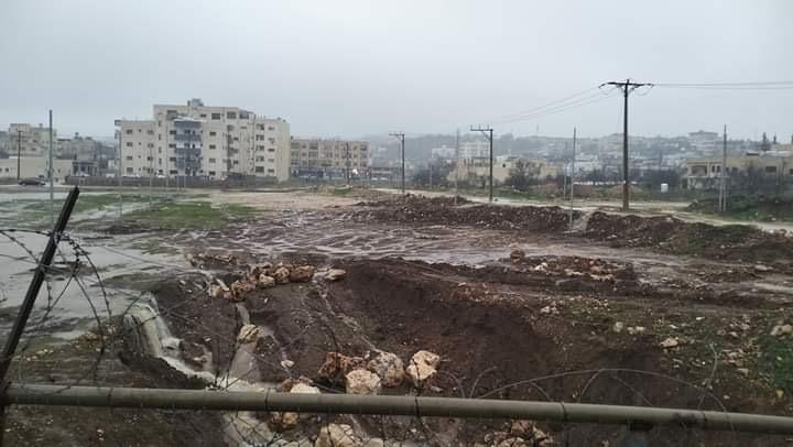 معالجة 8 مواقع تجميع مياه الامطار في بلدية الجنيد
