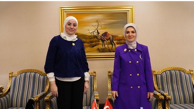 بني مصطفى تلتقي وزيرة الأسرة والخدمات الاجتماعية التركية