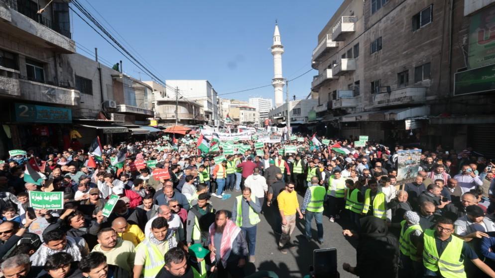 مسيرات حاشدة في الأردن نصرة لغزة