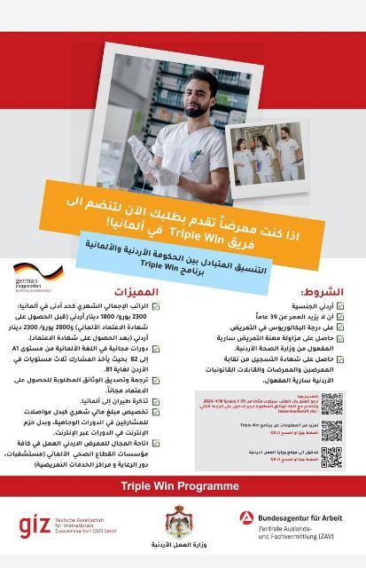 فرص عمل للممرضين الأردنيين في ألمانيا