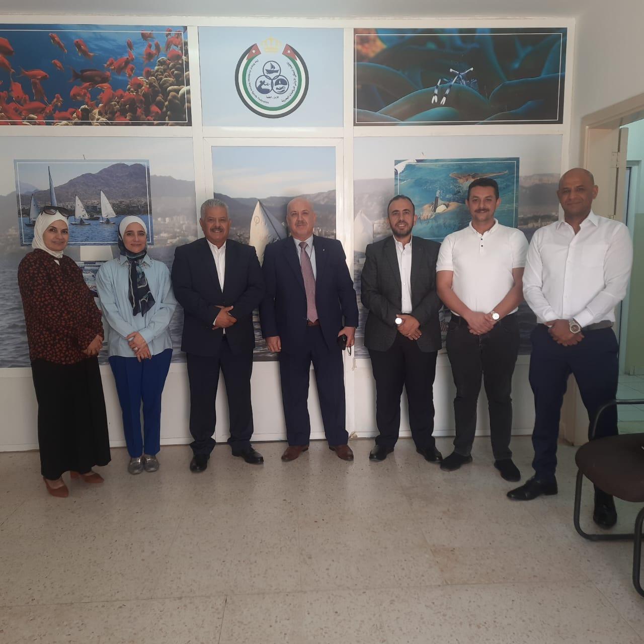 بحث التعاون بين الاتحاد الملكي الاردني والهيئة البحرية الأردنية .