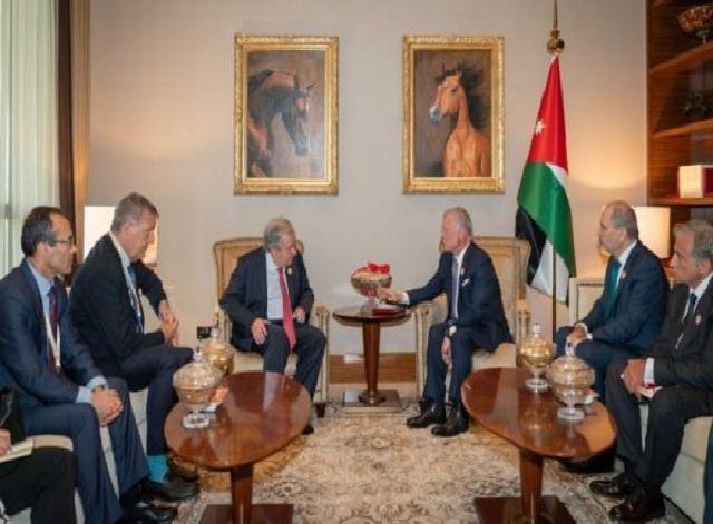 الملك لغوتيريس: الوضع في غزة يستدعي تدخل المجتمع الدولي فورًا