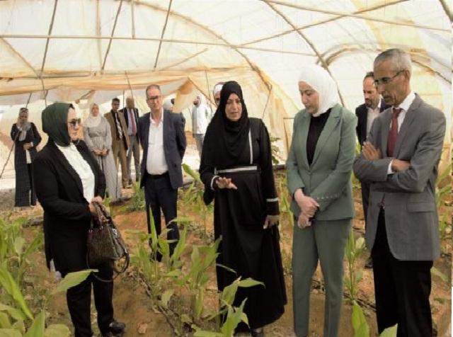 بني مصطفى تؤكد أهمية مشروع البيوت البلاستيكية الزراعية