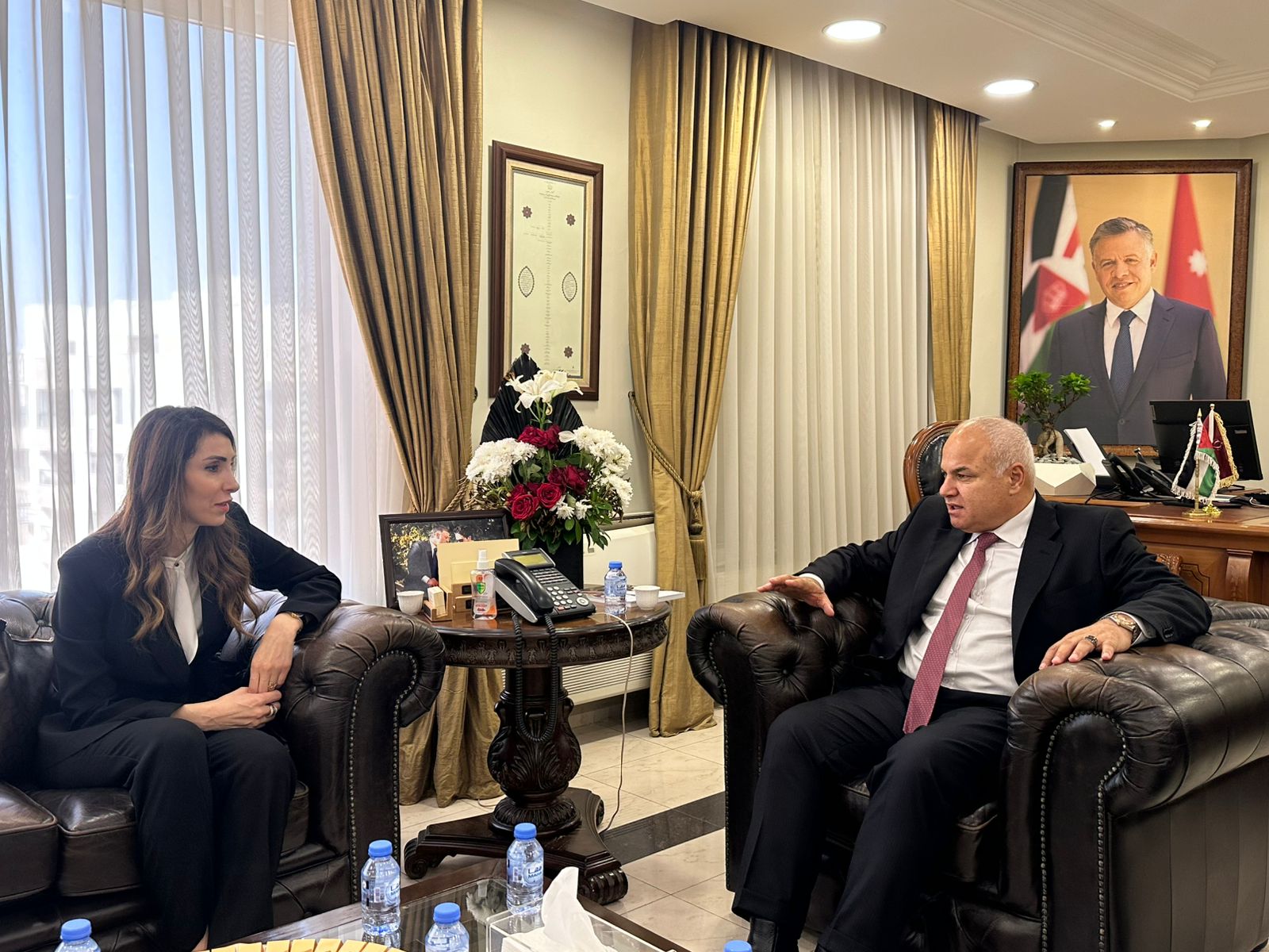وزير العمل يبحث مع نظيرته الفلسطينية أوجه التعاون