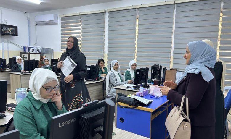 فريحات تشارك طالبات مدرسة اربد الثانوية الشاملة للبنات الطابور الصباحي