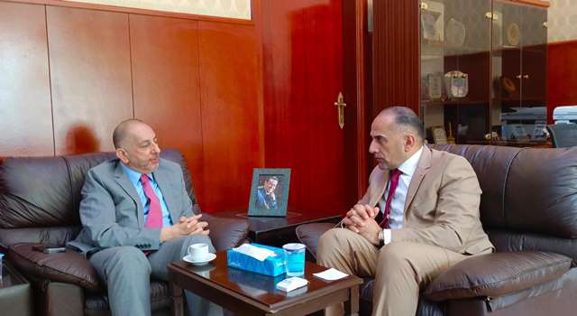مدير مدينة الحسن للشباب يستقبل رئيس جامعة آل البيت