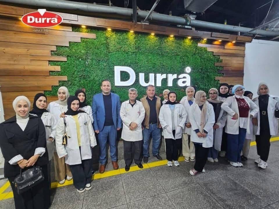 جامعة عجلون الوطنية تنظم زيارة علمية إلى مصنع شركة الدرة العالمية