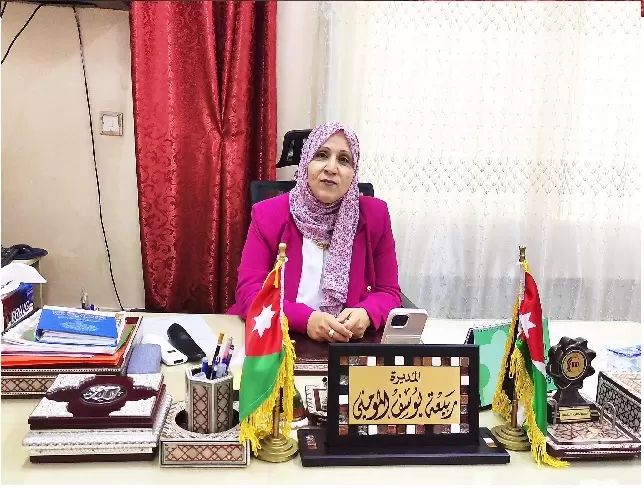 شكر وتقدير لمديرة مدرسة حطين الأساسية في عجلون