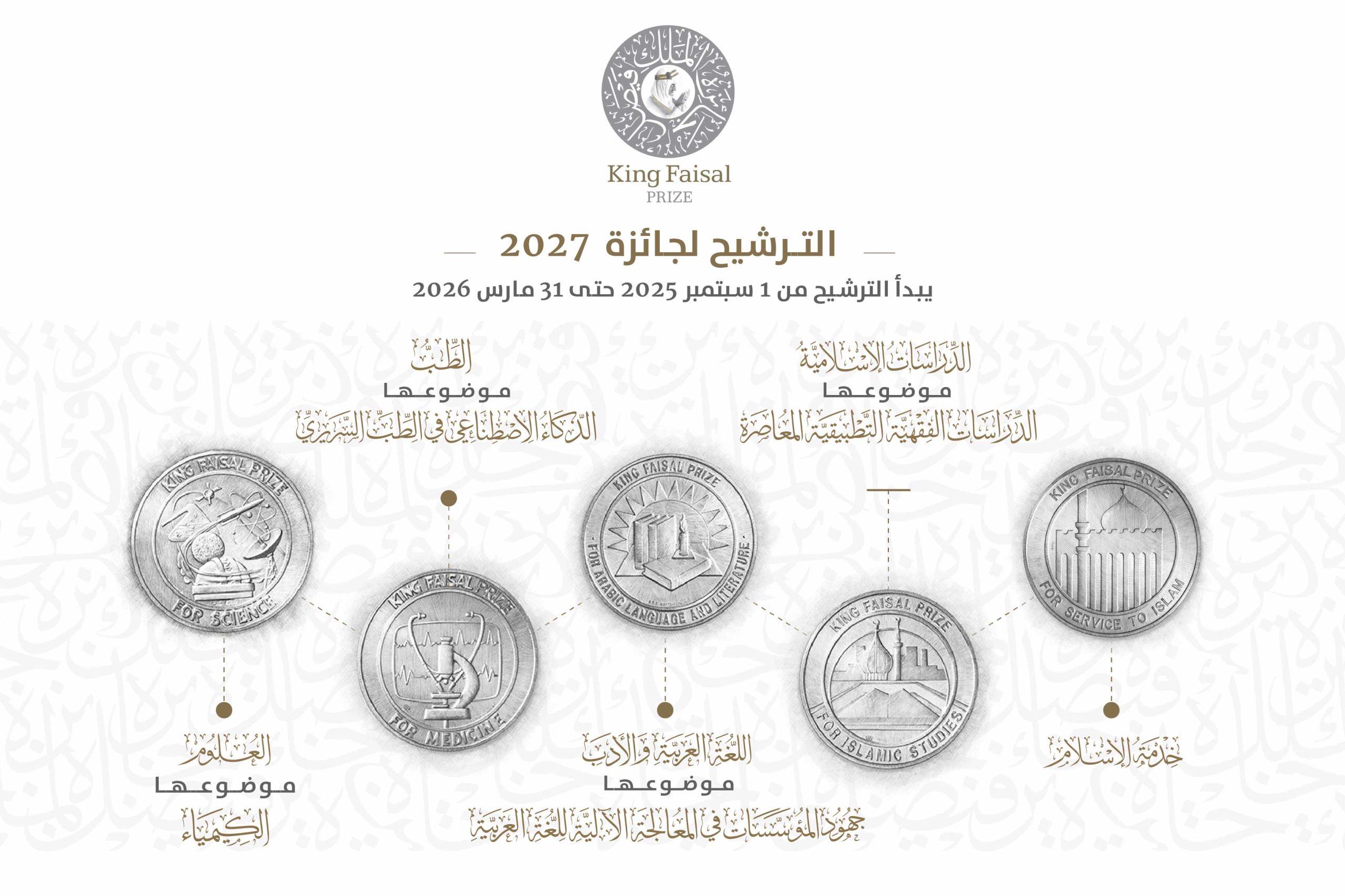 31 مارس.. الموعد النهائي لاستقبال ترشيحات جائزة الملك فيصل 2027