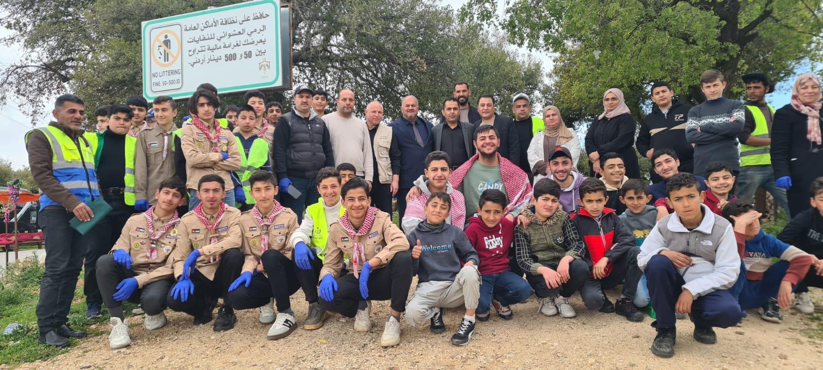 مديرية شباب عجلون تشارك في حملة النظافة الوطنية في مناطق واسعة بالمحافظة