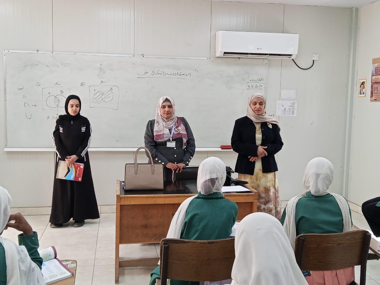 فريحات تتابع سير العملية التعليمية في مدرسة الزمالية الثانوية للبنات