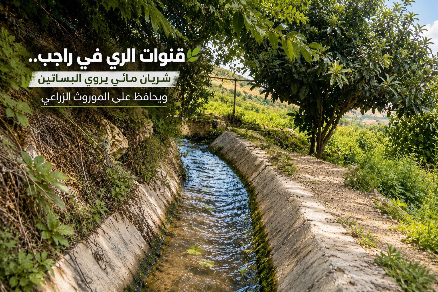 قنوات الري في راجب .. شريان مائي يروي البساتين ويحافظ على الموروث الزراعي