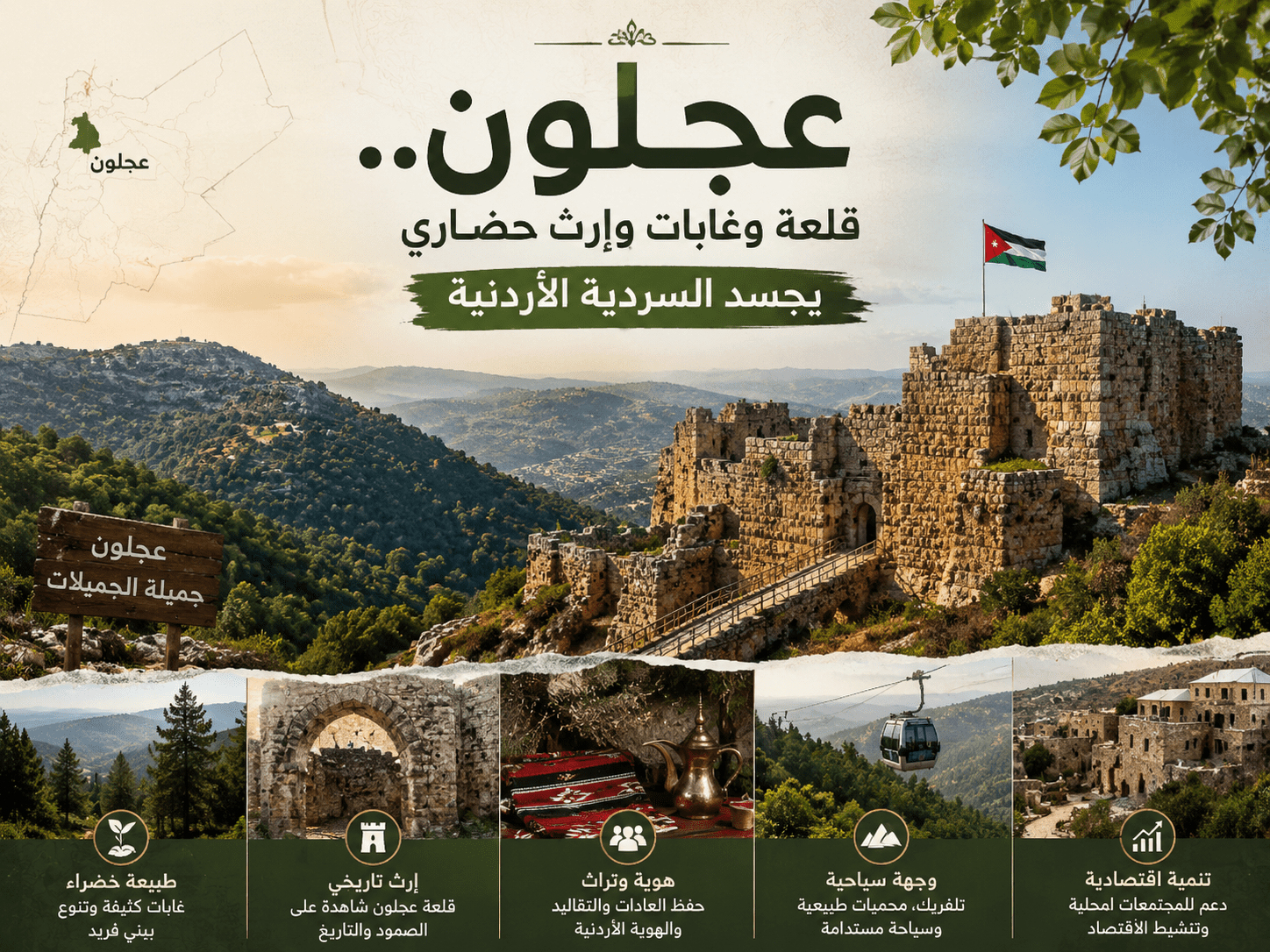 عجلون..قلعة وغابات وإرث حضاري يجسد السردية الأردنية